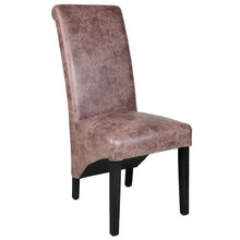Rhianna Faux Leather Button Back Dining Chair | Vintage Brown