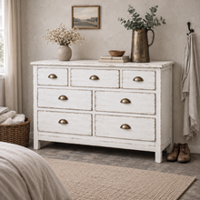 Heritage Distressed Chalk White 7 Drawer Chest