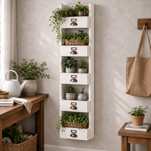 Heritage Distressed Chalk White Display Storage Unit