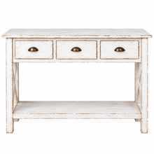Heritage Distressed Chalk White Console Table