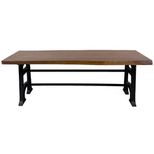 Vishnu Industrial Wooden Iron Bench | Small