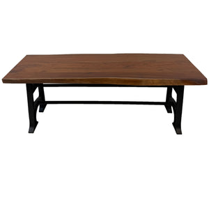 Vishnu Industrial Wooden Iron Bench | Small