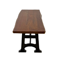 Vishnu Industrial Wooden Iron Bench | Small
