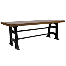 Vishnu Industrial Wooden Iron Bench | Small