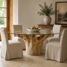 Round Large Teak Root Dining Table
