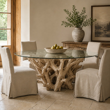 Round Large Teak Root Dining Table