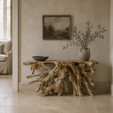 Teak Root Large Console Table | Without Glass