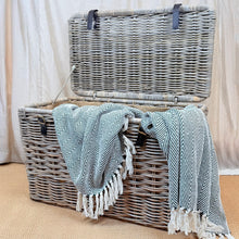 Rectangular Twin Rattan Storage Trunk | Large