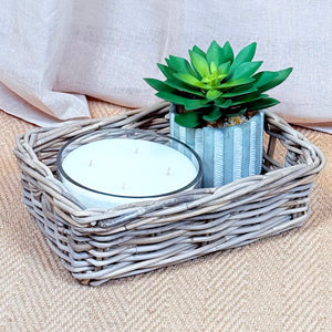 Rectangular Kubu Rattan Wicker Storage Baskets | Extra Small