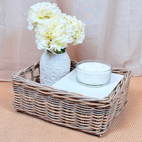 Rectangular Kubu Rattan Wicker Storage Baskets | Medium
