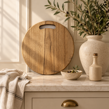 Round Teak Chopping Shelving Board - Roundhouse