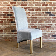 Trent Velvet Dining Chair | Light Grey