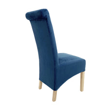 Trent Velvet Dining Chair | Dark Blue