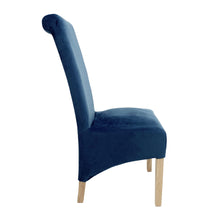 Trent Velvet Dining Chair | Dark Blue