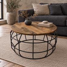 Vishnu Industrial Corner Dex Coffee Table | Large
