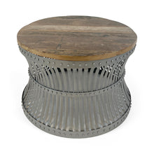 Vishnu Industrial Reclaimed Wood and Iron Coffee Table