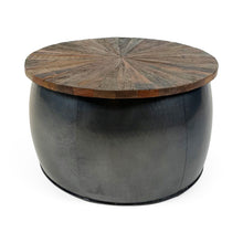 Vishnu Rail Track Drum Coffee Table | Medium
