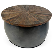 Vishnu Rail Track Drum Coffee Table | Medium