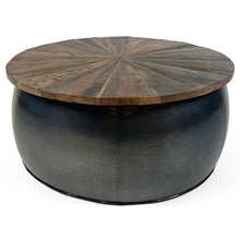 Vishnu Rail Track Drum Coffee Table | Small