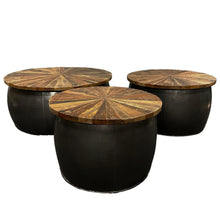 Vishnu Rail Track Drum Coffee Table | Large