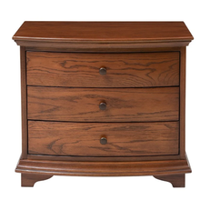 Winchcombe Dark Oak Wide 3 Drawer Bedside Table