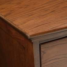 Winchcombe Dark Oak Wide 3 Drawer Bedside Table