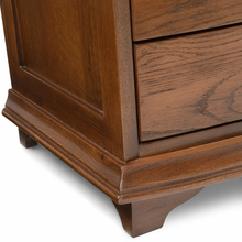 Winchcombe Dark Oak Wide 3 Drawer Bedside Table