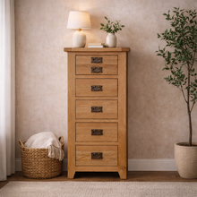Cambridge Oak 5 Drawer Chest