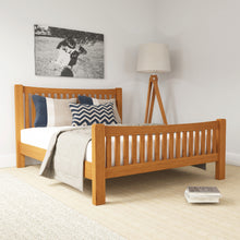 Cambridge Oak Curved 5ft Kingsize Bed