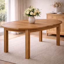 Cambridge Oak Round Extending Dining Table (1.1 m-1.5 m)