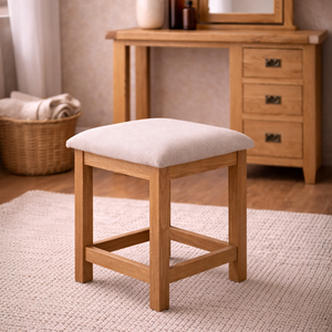 Cambridge Oak Dressing Table Stool – HomePlus Furniture