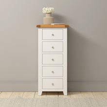 Cambridge Off White Painted Oak 5 Drawer Chest