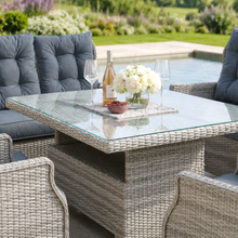 William Garden 5 Piece Reclining Sofa Dining Set with Rising Table & Ice Bucket