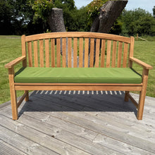 Windsor Large Teak Bow Back Garden Bench With Cushion