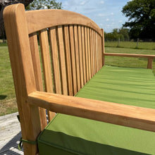 Windsor Large Teak Bow Back Garden Bench With Cushion