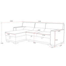 Wentworth 3 Seater Modular Pull Out Sofa Bed | Brown