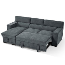 Wentworth 3 Seater Modular Pull Out Sofa Bed | Dark Grey