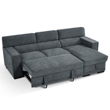 Wentworth 3 Seater Modular Pull Out Sofa Bed | Dark Grey