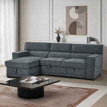 Wentworth 3 Seater Modular Pull Out Sofa Bed | Dark Grey