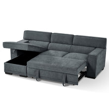Wentworth 3 Seater Modular Pull Out Sofa Bed | Dark Grey