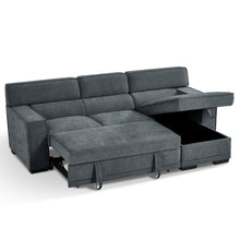 Wentworth 3 Seater Modular Pull Out Sofa Bed | Dark Grey