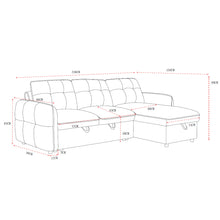 Brunswick 3 Seater Modular Pull Out Sofa Bed | Brown
