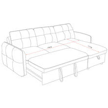 Brunswick 3 Seater Modular Pull Out Sofa Bed | Brown