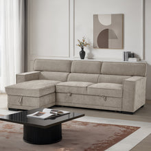 Wentworth 3 Seater Modular Pull Out Sofa Bed | Brown