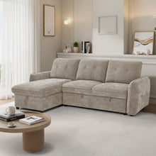 Brunswick 3 Seater Modular Pull Out Sofa Bed | Brown