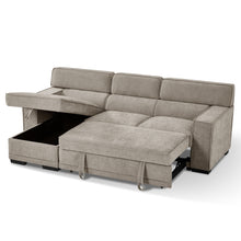 Wentworth 3 Seater Modular Pull Out Sofa Bed | Brown
