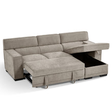 Wentworth 3 Seater Modular Pull Out Sofa Bed | Brown