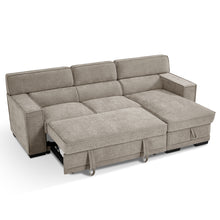 Wentworth 3 Seater Modular Pull Out Sofa Bed | Brown