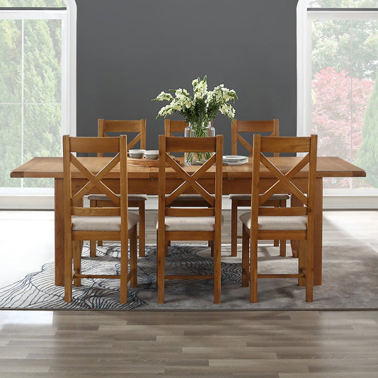 Sussex Oak Large Extending Dining Table (1.8 m-2.3 m)