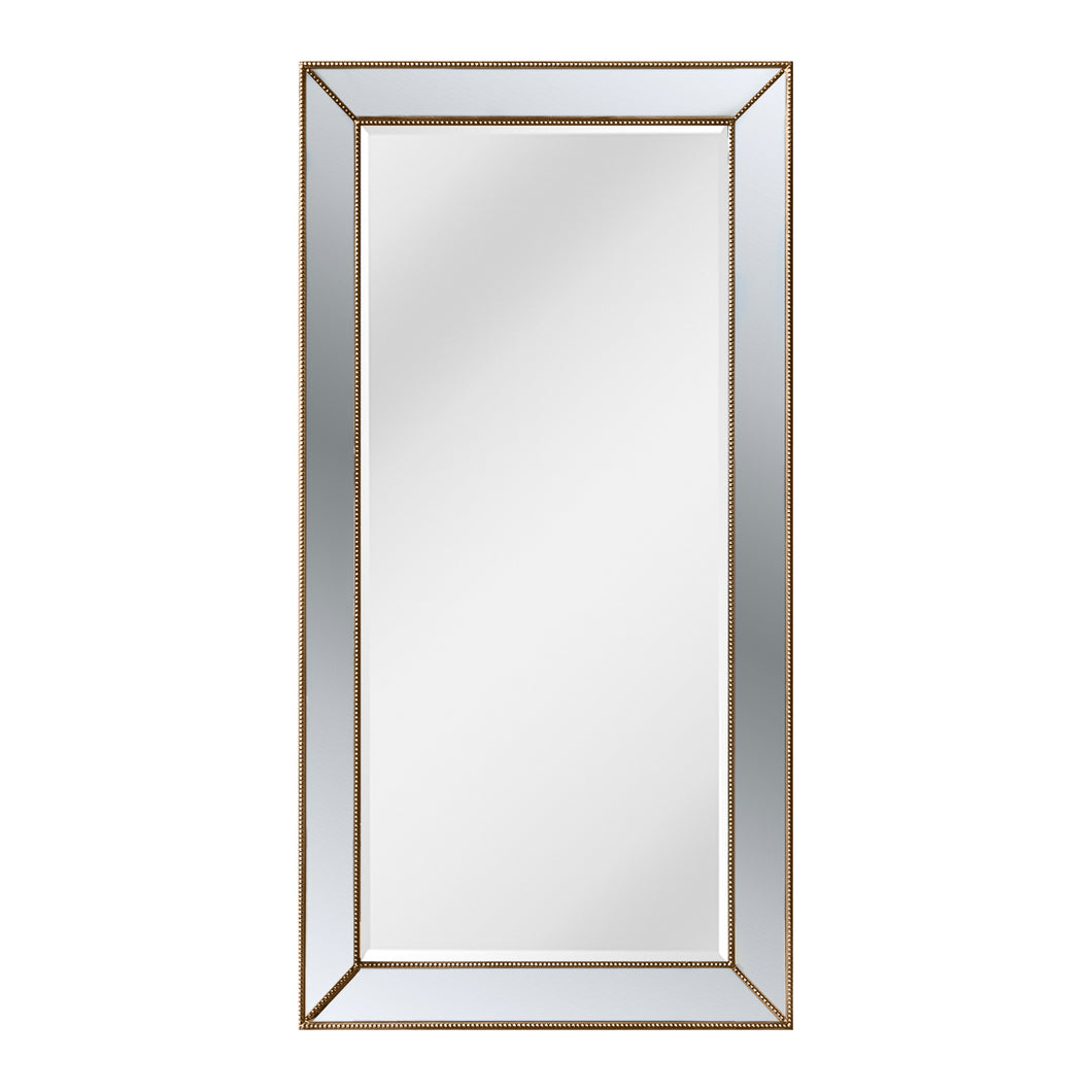 Monaco Beaded Large Leaner Mirror | Country Gold